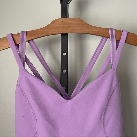 Zella Strappy Activewear Tank Top Shelf Bra Gym Workout Purple Size XL - Picture 6 of 6
